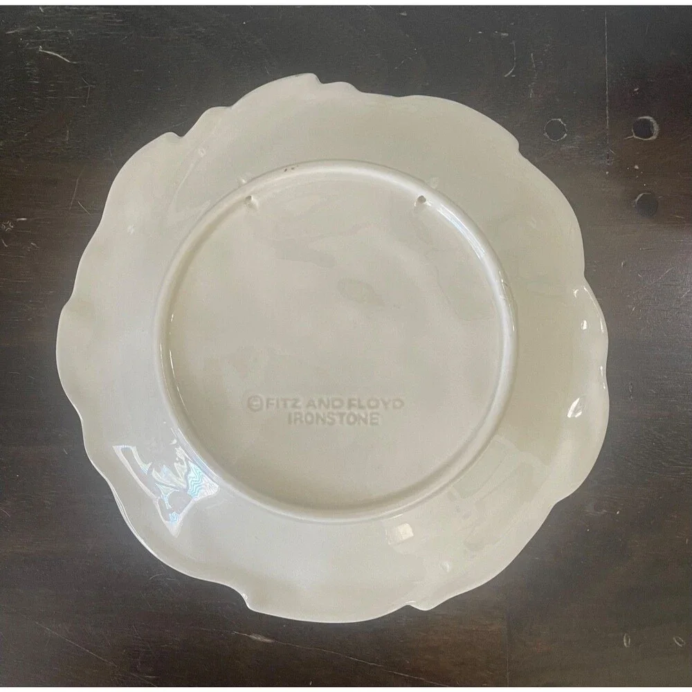 Vintage Fitz & Floyd Ironstone Majolica Style Fruit Plate Raised Relief Banana G